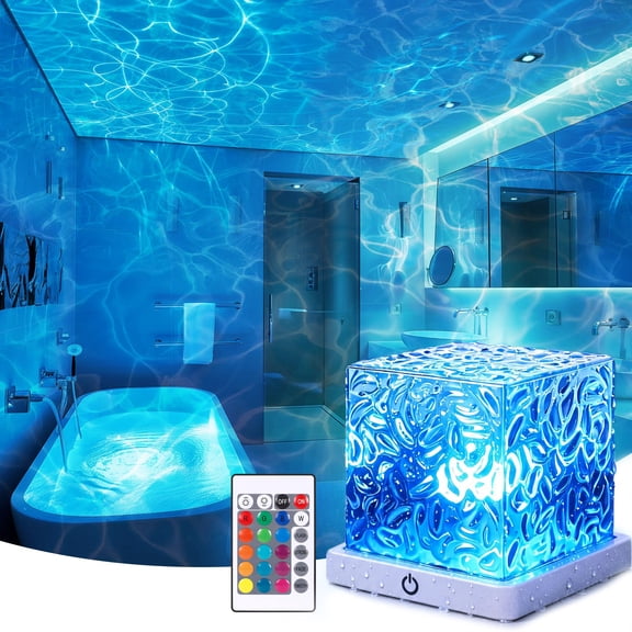 Wireless Shower Lights, Ocean Wave Projector Shower Lamp for Shower Bathroom Bedroom