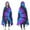 Blue Purple Tie, variant on Wearable Blanket,Blue Purple Tie Dye Pattern Hooded Wearable Flannel Blanket for Adults & Teens,Winter Poncho Shawl Wrap Cape Cozy Anti-Pill,50"x60"