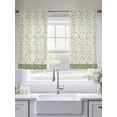 thumbnail image 5 of Green Floral Sheer Curtains 54 Inch Length 2 Panels Set, Spring Flowers Voile Window Treatment Rod Pocket Short Kitchen Curtains Drapes for Bedroom 52"x54"x2, 5 of 7