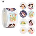 thumbnail image 1 of 500Pcs/Roll Happy Mothers Day Gifts Label Sticker Sweet Floral Designs Kraft Round Shape Sticker for Mom Gifts Wrap Label Tags Gao Jinjia LED, 1 of 2
