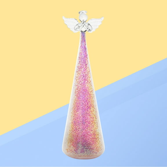 Niceauty Glass Angels Figurines Bedroom Decor Assorted Color Decoration for Home Living Room Office 1 Set
