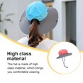 thumbnail image 4 of Enfant Extérieur Chapeau de Soleil Cheval Queue Trou Chapeau de Pêcheur Protection Solaire Chapeau d'Été, 4 of 7
