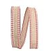 thumbnail image 3 of Reliant Ribbon 92970W-756-09K Linen Gingham Check Value Wired Edge Ribbon - Natural & Red - 1.5 in. x 50 yards, 3 of 3