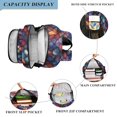 thumbnail image 3 of FORMRS Unisex School Backpack 17" Student Travel Bag with Laptop Compartment, Purple Dragon Scales Pattern, 3 of 7