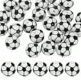 thumbnail image 1 of 25-Pack Cuentas de Balón Deportivo 15mm Redondas de Goma Blanca Sueltas para Manualidades/ Pulsera/ Collar, 1 of 7