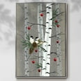 thumbnail image 2 of Birch Birds II - Framed Gallery Wrapped Holiday Canvas - 25 x 37 - Silver Frame, 2 of 8
