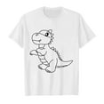 thumbnail image 3 of shoper Diy Hand Painted T Shirts Kids Short Sleeve Child Handmade Doodle Sketch Coloring Fun T Shirt Party Gift Tee Unisex White 120, 3 of 4