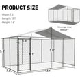thumbnail image 5 of Mulinsonfly Heavy-Duty Outdoor Dog Kennel 157.2" x 90" x 91.2" with Lockable Door & Waterproof Roof for Yard & Farm, 5 of 8
