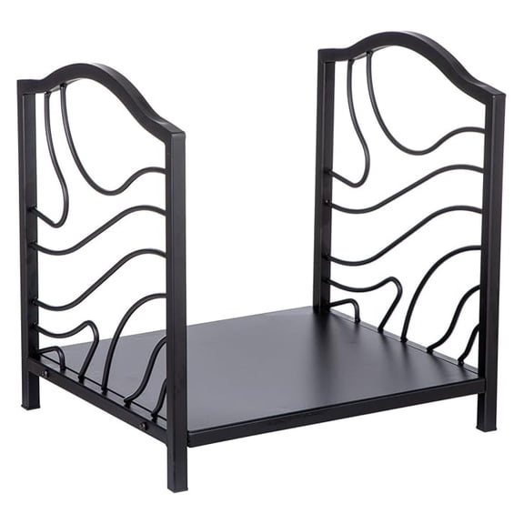 Firewood Rack Outdoor Indoor, Iron Fire Wood Heavy Duty Holder Log Rack, Black, 13.3" L X 16" W X 17" H
