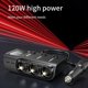 thumbnail image 4 of Cargadores de coche Adaptador de carga rápida de 120 W Divisor de corriente de 3 enchufes 12-24 V, 4 of 8