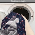 thumbnail image 6 of Navy Blue Dog Crate Cover, Various Little Lavender Carnation Flowers Design Leaves and Colorful Blots, Easy to Use Pet Kennel Cover for Dogs, 35" x 23" x 27", Indigo Multicolor, by Ambesonne, 6 of 6