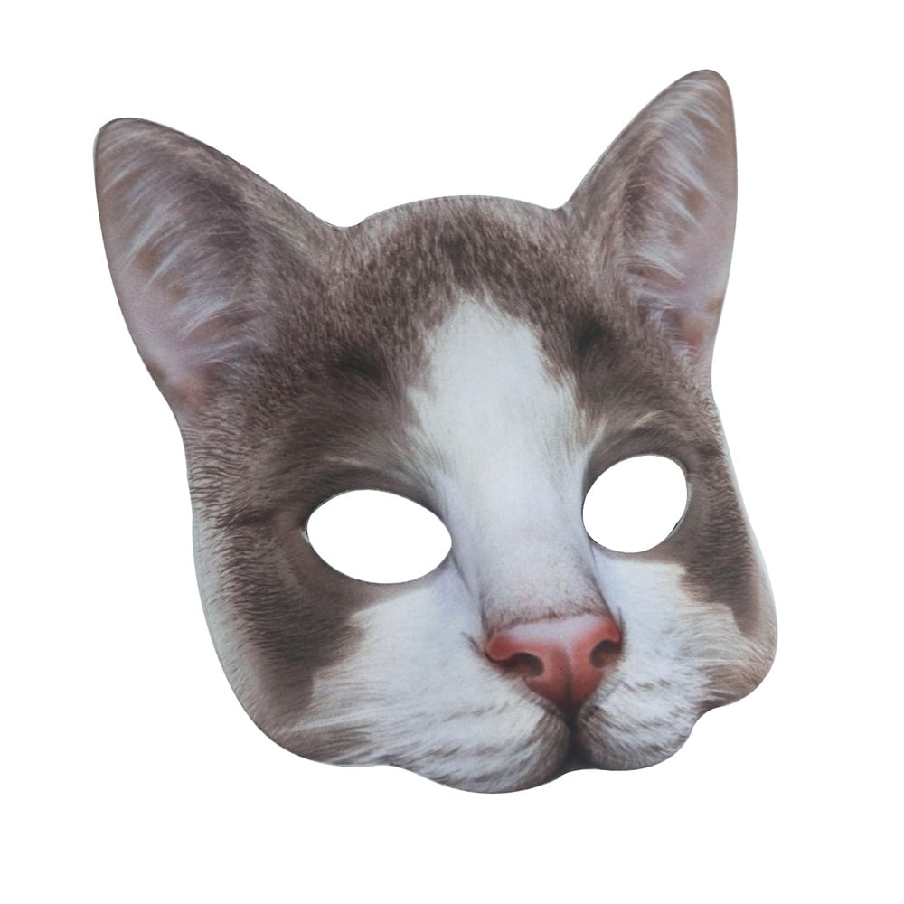Colorful paper cat mask isolated on a white background. Halloween or  carnival concept. Funny. Copy space. by KYNA STUDIO. Photo stock - StudioNow