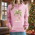 thumbnail image 2 of Cavosen Christmas 3/4 Length Sleeve Womens Tops Long Sleeve Ugly Pullover Palm Tree Solid Stretch Blouses Party Shirt Tops, 2 of 4