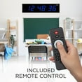 thumbnail image 6 of Ivation Large Digital Clock, 60" Led Wall Clock with Stopwatch, Alarms, Timer, Temp & Remote, Blue, 6 of 10