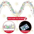 thumbnail image 2 of NOGIS 16.4FT Prelit Christmas Tinsel Garland Green Metallic Twist Tinsel Garland with LED Lights Battery Operated Xmas Hanging Garland Decoration for Christmas Tree Home Party Supply (Silver), 2 of 7
