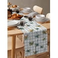 thumbnail image 3 of Hokiten Table Runners 60 Inches Long Dress Scarves, Palm Trees Farmhouse Kitchen/Dining Table Runner, Small Coffee Tablerunners, Watercolor Plaid Tropical Tree Summer 13x60 Inch, 3 of 7