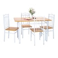 thumbnail image 1 of Comedor 4 Sillas Y Mesa Juego de Comedor Madera MDF Moderno Minimalista 4 Personas una Estructura De Metal Resistente Y Estable, 1 of 7