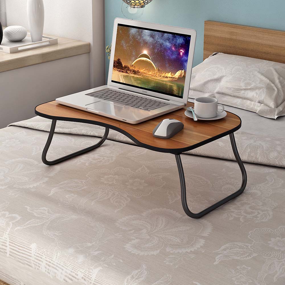 Lowestbest Folding Laptop Desk, Black Portable Laptop Table for in Bed