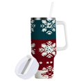 thumbnail image 2 of YAZAOO Tumbler 40oz Insulated Stainless Creative Snowflake Pattern on Sweater Pattern Steel Water Bottles, 2 of 9