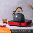 thumbnail image 1 of Bouilloire Sifflante en Acier Inoxydable Résistant à la Rouille 2.5L avec Finition Marbre Gris – Ébullition Rapide par Induction Électromagnétique, Polyvalente pour Cuisinières Électriques/à Flamme Ouverte, Base Multi-Couches Durable, 1 of 4