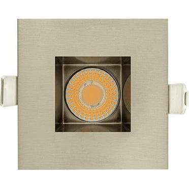 Perlglow 2" Square Brushed Nickel 14W ‎1000 Lumens 5CCT Recessed Light