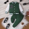 thumbnail image 2 of Gibobby Toddler Boy Clothes Baby Boy Outfit Kids School Casual Pullover Sweatshirt Pants Fall Winter Clothes for 6 18 24 Months 2T 3T 4T 5T 6T Boys(18-24 Months,Green), 2 of 6