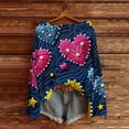 thumbnail image 2 of Sweater for Women Valentine's Day Heart Print Knitted Long Sleeve Lightweight Sweaters Pink, 2 of 3