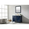thumbnail image 2 of Valentino 42" Single Sink Bathroom Vanity in Blue with Carrara Marble top and Sink, 2 of 8