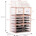 thumbnail image 3 of Sorbus Cosmetic Makeup and Jewelry Storage Case Tower Display Organizer - Pink, 3 of 9