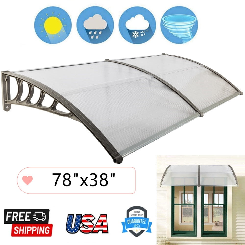 [20 Off Now] Goorabbit Window Awning Outdoor Polycarbonate Front Door