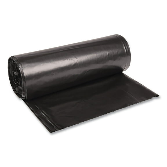 Boardwalk Low Density Repro Can Liners 60 gal 1.6 mil Black 100/Carton BWK523