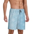 thumbnail image 2 of Rocae Snowflake Snowing for Men's Soft Sleep Pajama Shorts, Waistband and Pockets-Large, 2 of 6