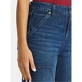 thumbnail image 4 of Time and Tru Women's High Rise Straight Jeans with Carpenter Details, 30" Inseam, Sizes 0-20, 4 of 5