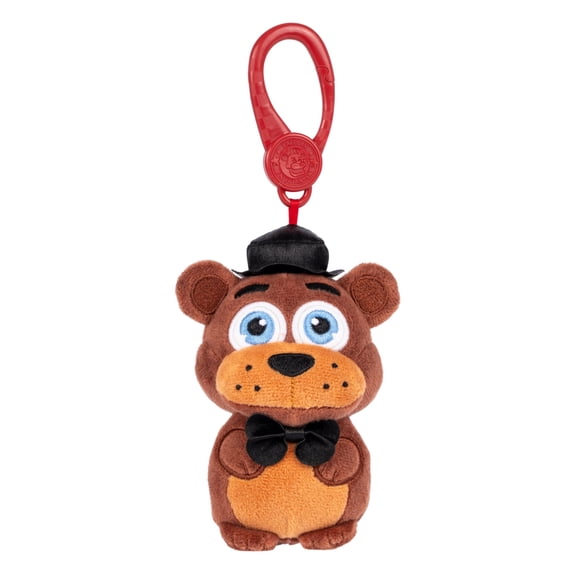 Five Nights at Freddy’s Classic Freddy Clip-On Plush - 4-inch Plush with Soft Material and Glow- In-The-Dark Eyes