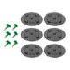 thumbnail image 1 of 6 piezas planta de planta maceta soporte para macetas de macetas versátiles de jardín cubierta de patio de la cubierta del piso del piso de la base de la base de la planta de la planta 20cmx2cm, 1 of 8