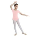 thumbnail image 3 of TSSOE Kids Girls Basic Short Sleeves Cotton Gymnastics Leotard Ballet Dancewear Pink 8, 3 of 8