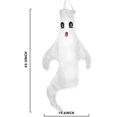 thumbnail image 2 of Decoración colgante de fantasma para Halloween, bandera de manga de viento de 43 pulgadas, decoración de Halloween para exteriores para patio, césped, porche, camino, árboles, 2 of 8