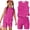 Hot Pink, variant on Summer Outfits for Kids Girls Size 8 Girls 2 Piece Outfits Cute Clothing Sets Vacation Sleeveless Tee Top and Y2K Shorts Athletic Activewear Green 7-8 Years