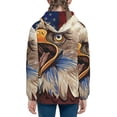 thumbnail image 6 of Pofeuu Eagle With USA Flags Print Teenage Zipper Hoodie Sweatshirts Hooded Casual Jackets With Pocket For Boys Girls-Small, 6 of 6