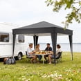 thumbnail image 3 of SUGIFT 10x10 Pop Up Canopy Tent with Sidewalls, Instant Party Tent for Patio, Camping, Backyard and Outdoor Events, Black, 3 of 9