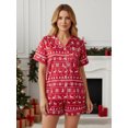 thumbnail image 4 of AIGUR Christmas Pajamas for Family Family Christmas Matching Pajamas Sets Fashionable Printed Short Sleeve Tops with Shorts 2Pcs Family Sleepwear, 4 of 10