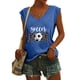 thumbnail image 2 of Camisetas sin mangas con cuello en V de verano para mujer, camisetas de manga corta con estampado de elementos de béisbol Retro OAVQHLG3B Store  lin121212, 2 of 5