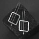 thumbnail image 3 of Pendientes colgantes cuadrados yuxing étnico retro color plateado 1 par, 3 of 5