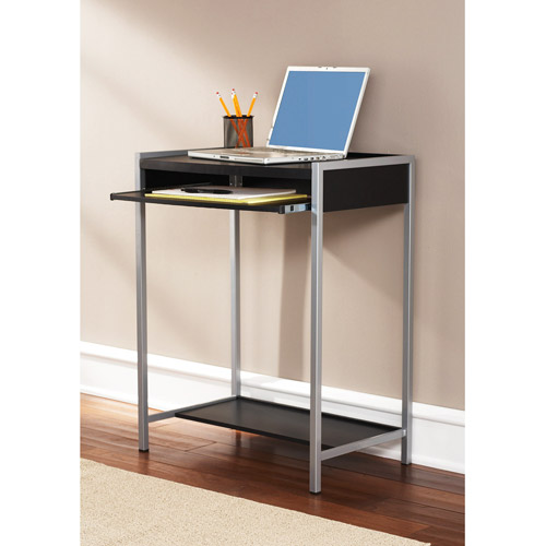 Mainstays Student Writing Desk, Black and Silver