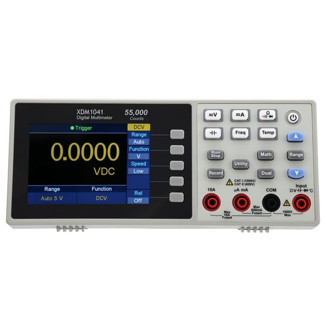 Bench Multimeter, XDM1041 3.5in LCD Voltage Tester Digital Multimeter Mini Desktop Digital Multimeter True RMS Temperature Tester Meter