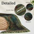 thumbnail image 2 of Forest Pillow Covers, Linen Long Throw Pillow Case, Spring Oil Painting Country Cabin Trees Flower Holiday Pillow Protector Decorative Cushion Cover for Living Room/Bedroom 20" x 36", 2 of 8