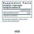 thumbnail image 2 of Suplemento de orotato de litio de Vital Nutrients, 20 mg, 90 cápsulas, 2 of 7