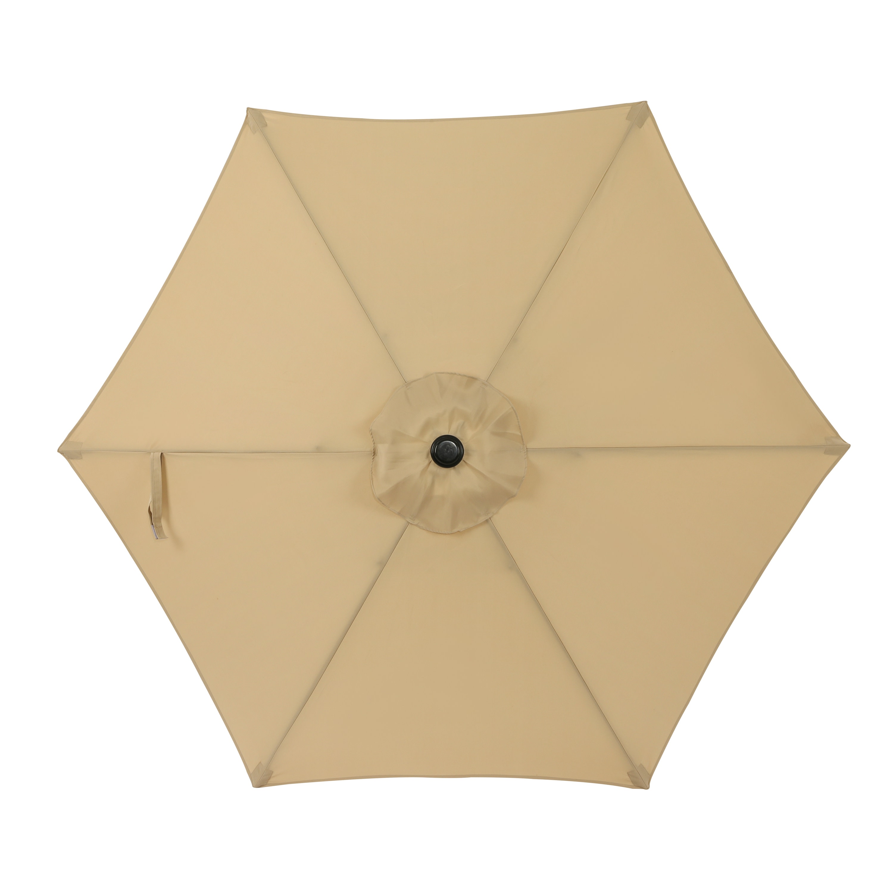 Island Umbrella Bistro 7.5' Beige Solid Print Hexagon Market Patio Umbrella - image 3 of 9