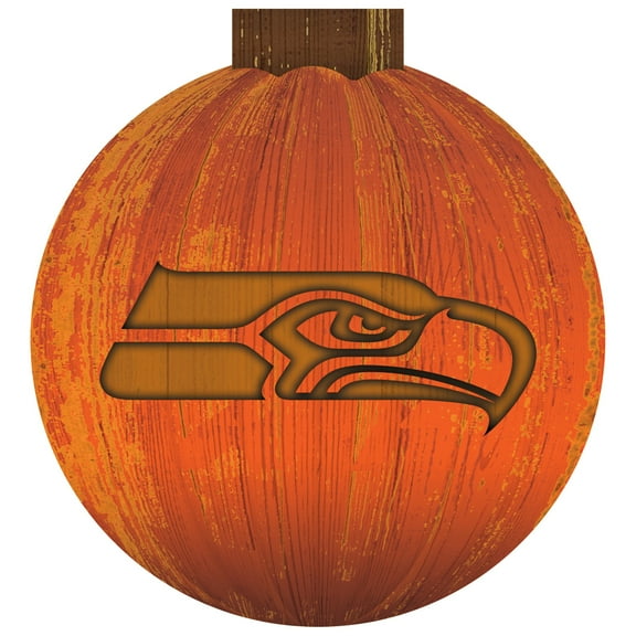 Seattle Seahawks 12'' Pumpkin Sign
