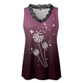 thumbnail image 4 of Blusa sin mangas con estampado de retazos de encaje con cuello en V para mujer Pompotops  lopia999869, 4 of 5
